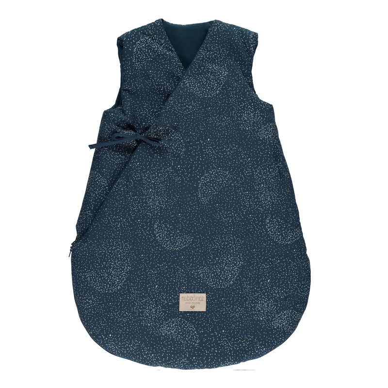 Cloud winter sleeping bag  gold bubble night blue