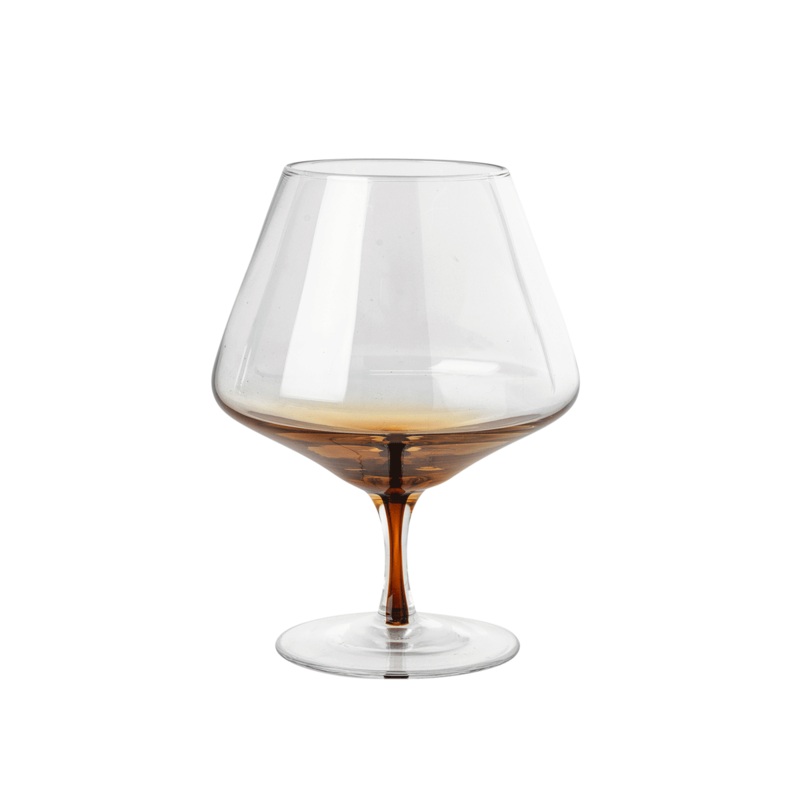 Amber Cognac Glass