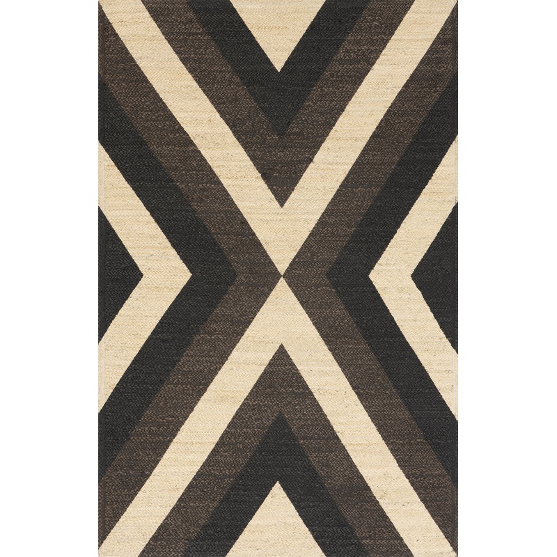 Armani Banded Jute Rug | Black
