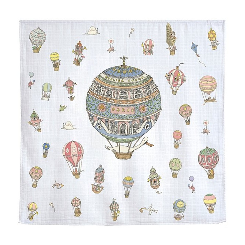 Atelier Choux Baby Hot Air Balloons Swaddle Blanket