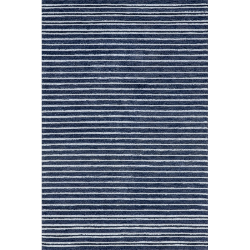 Pacific Striped Wool Rug | Blue