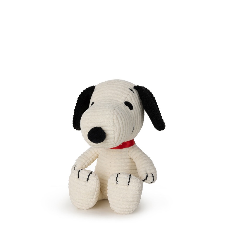 Plush PEANUTS SNOOPY Sitting Corduroy Cream in Display box 5″