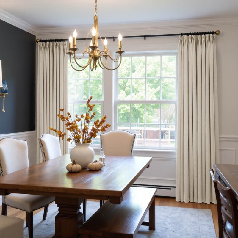 “Serene” Custom Heavyweight Linen Drape Pleated