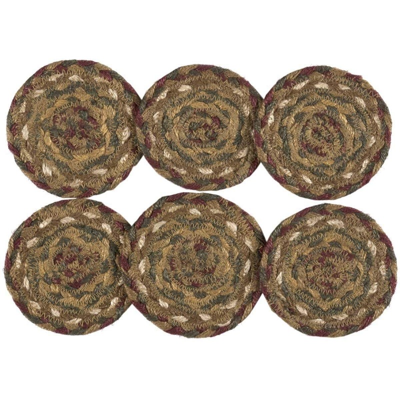 Tea Cabin Jute Coaster Set of 6