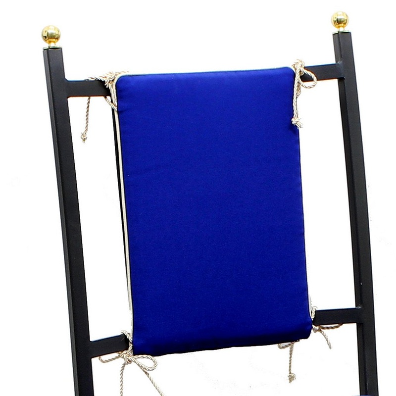 CUSHION BACK PAD: 100% Cotton Deluxe Chair Back Pad – For AURORA Chair in Deruta, Italy.