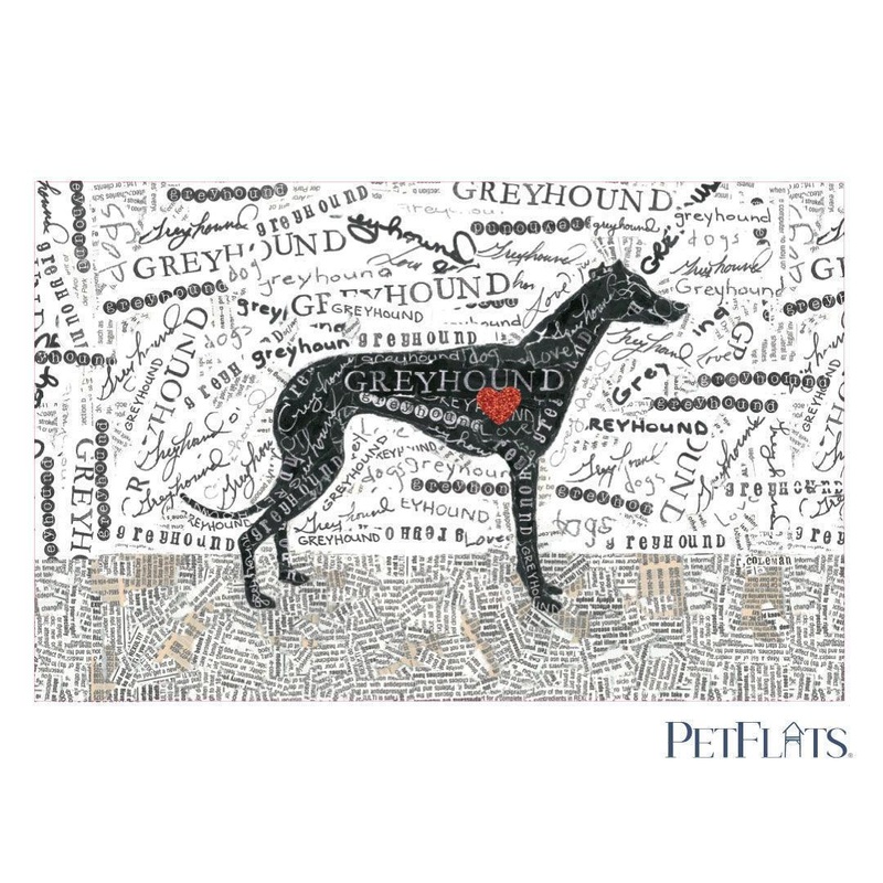 * Greyhound 14″x19″ PetFlat – *Final Sale* PERFECT