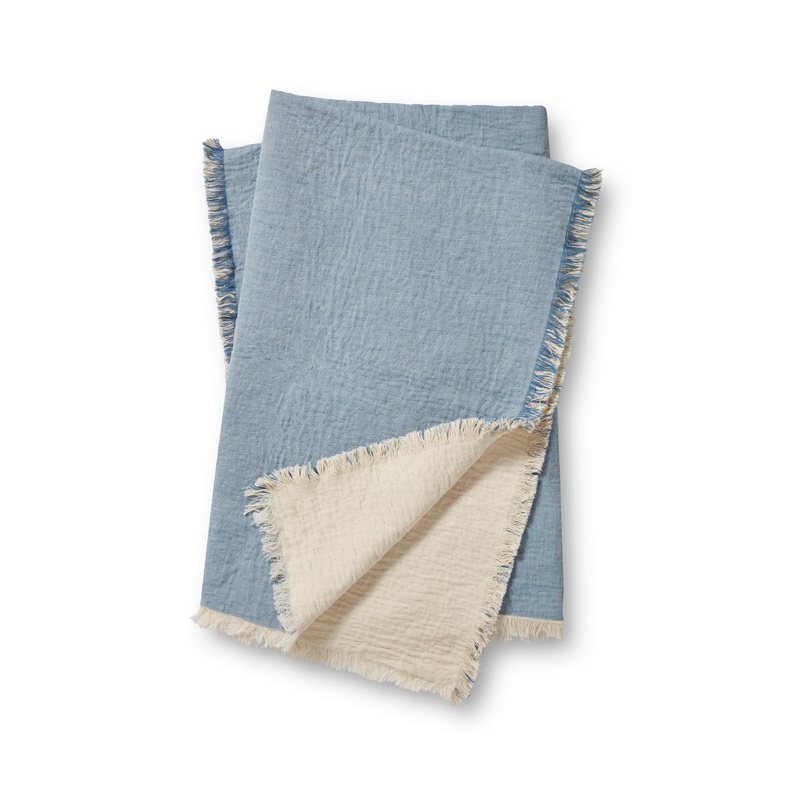 Magnolia Home by Joanna Gaines x Loloi Reed Throw | Blue / Natural