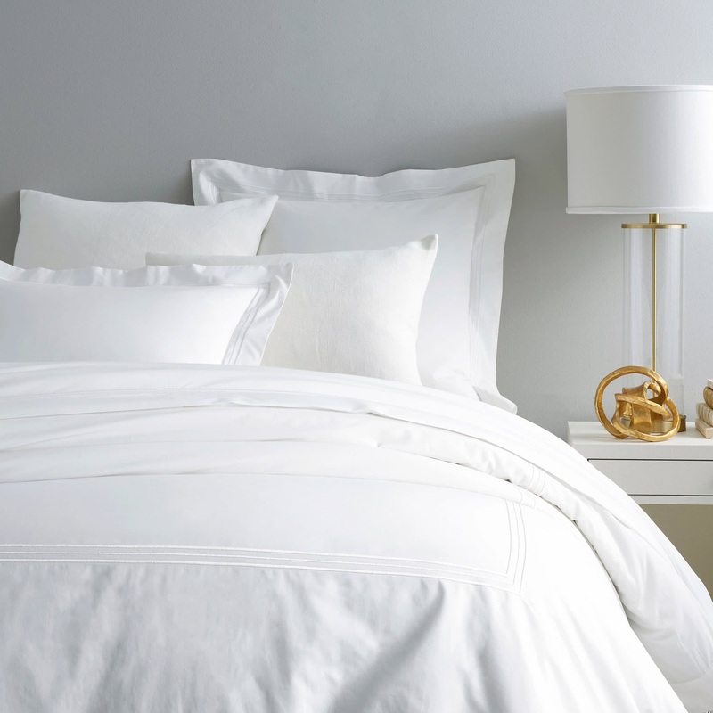 Trio Duvet Cover | White