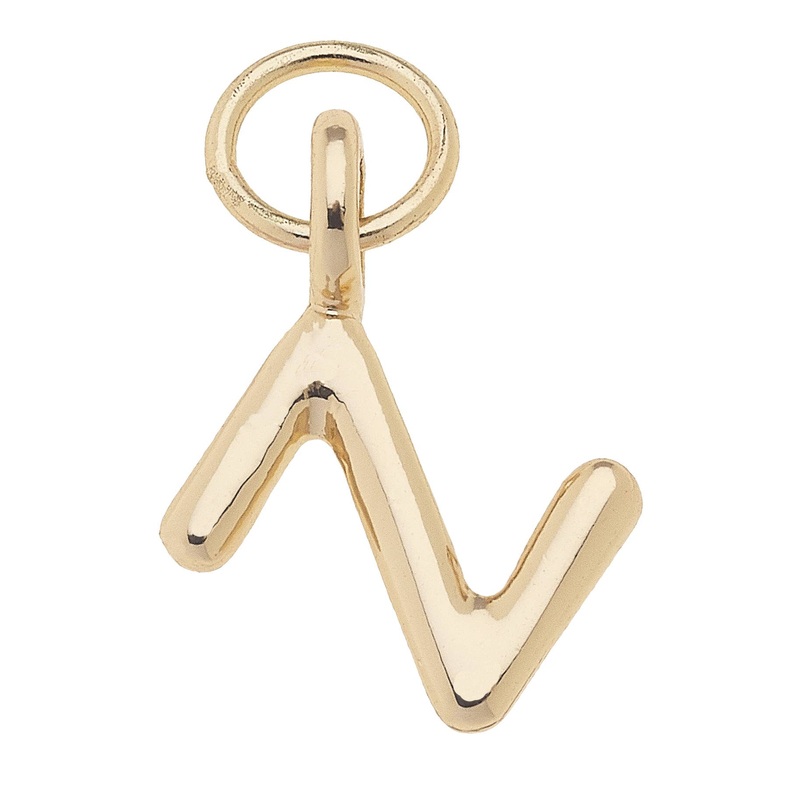 Z Mini Initial Charm in Shiny Gold