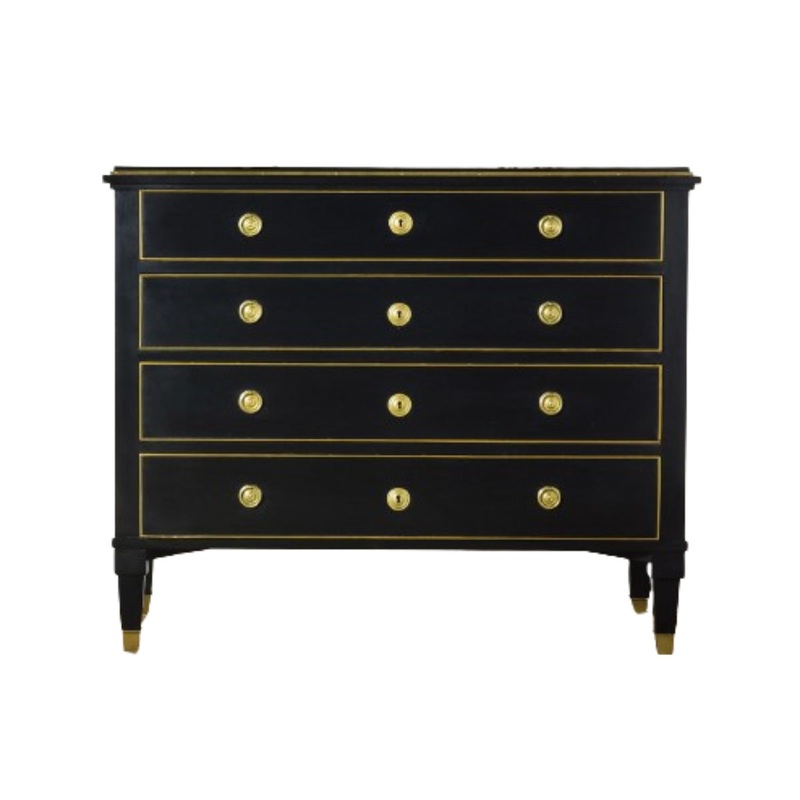 19TH CENTURY EBONIZED CHEST
