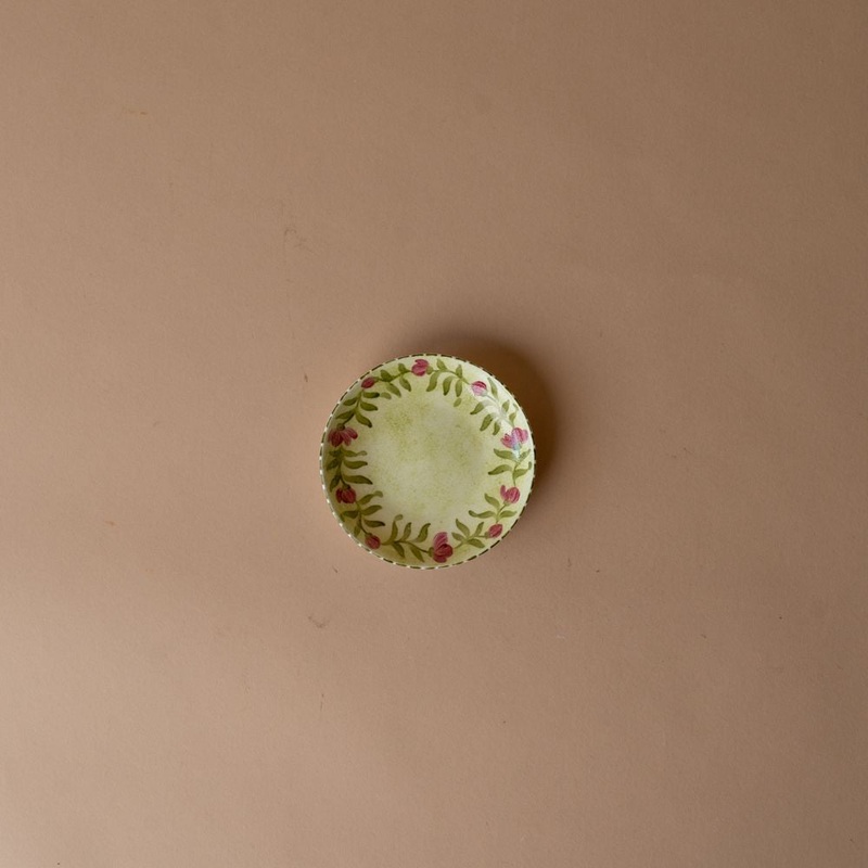 Hand-Painted Porcelain Dish – Floral Edge
