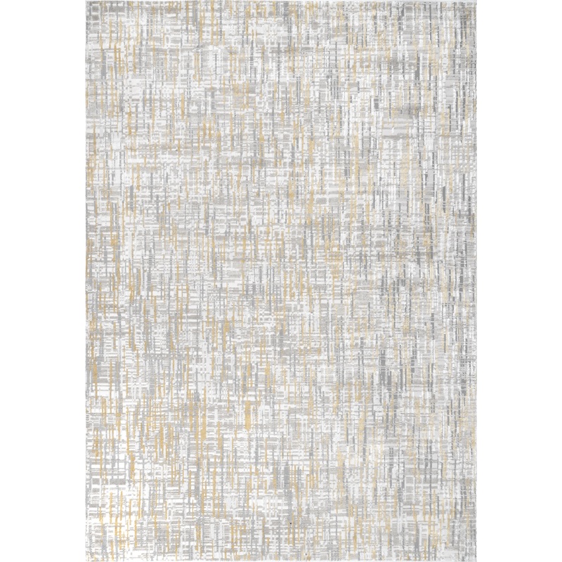 Isabella Crosshatch Abstract Rug | Gold