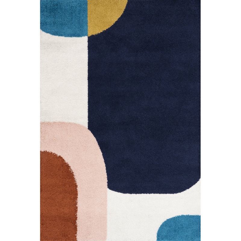 Kathyrn Shag Shapes Rug | Blue