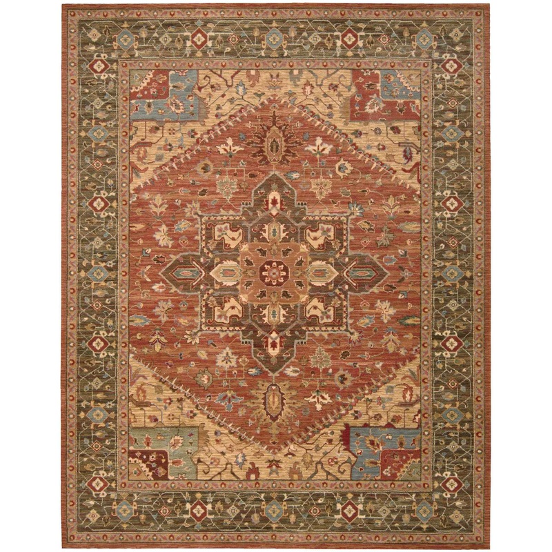 Nourison Living Treasures 8’3″ x 11’3″ Rust Traditional Indoor Rug