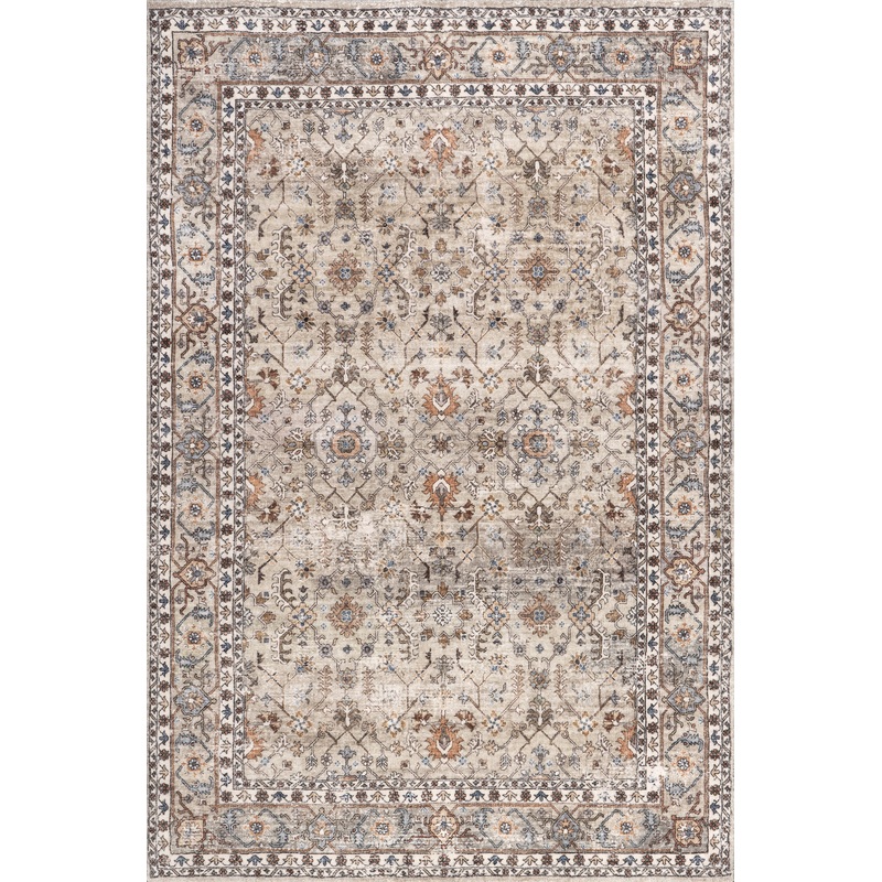 Yuna Medallion Washable Rug | Beige