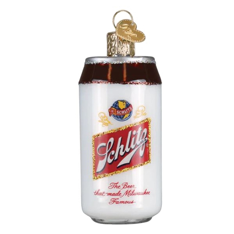 Old World Christmas Blown GlassOrnament for Christmas Tree,Schlitz Beer Can