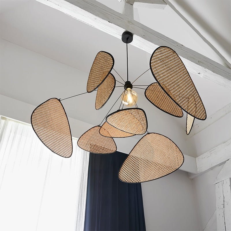 Rattan Weaving Chandelier for Living Room and Dining Table