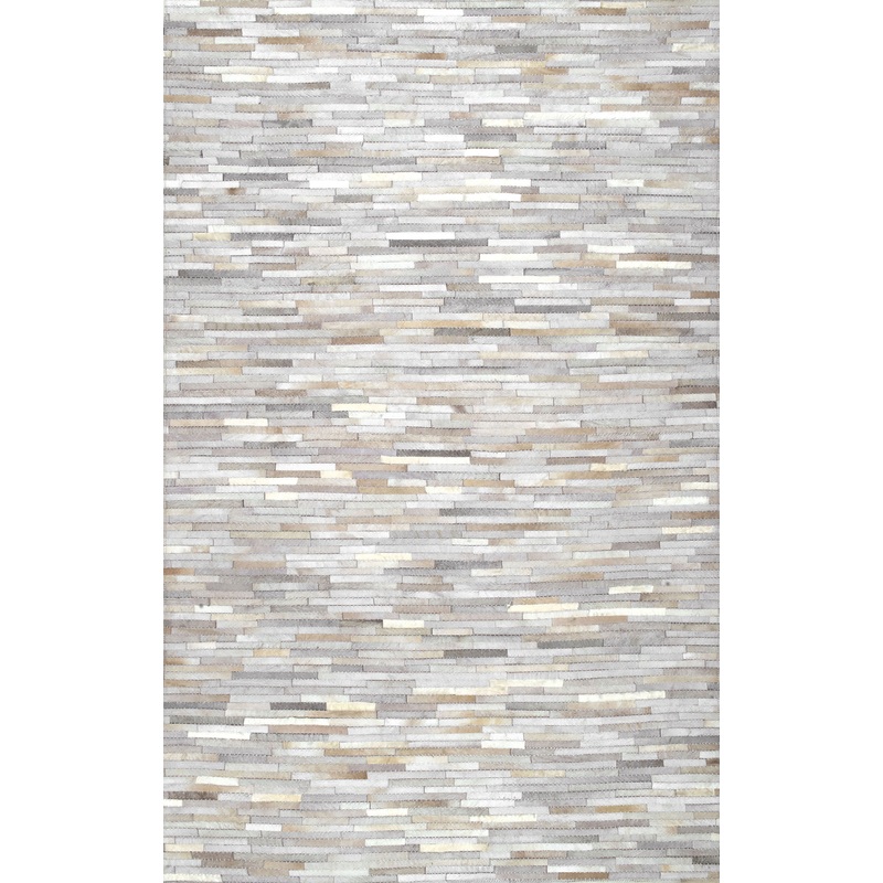 Cow Hide Patchwork II Rug | Beige