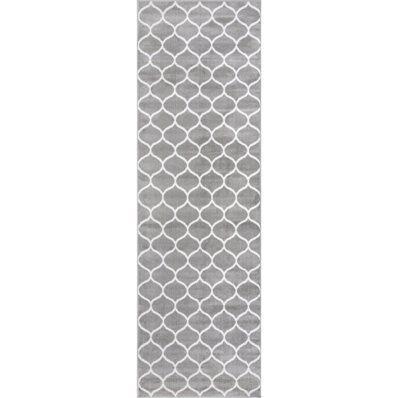 Judy Scalloped Trellis Rug | Grey