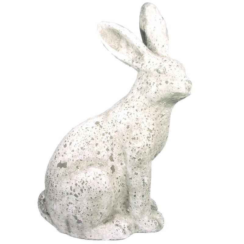 Michael Carr Designs Large Tall Rabbit Statues Facing Right