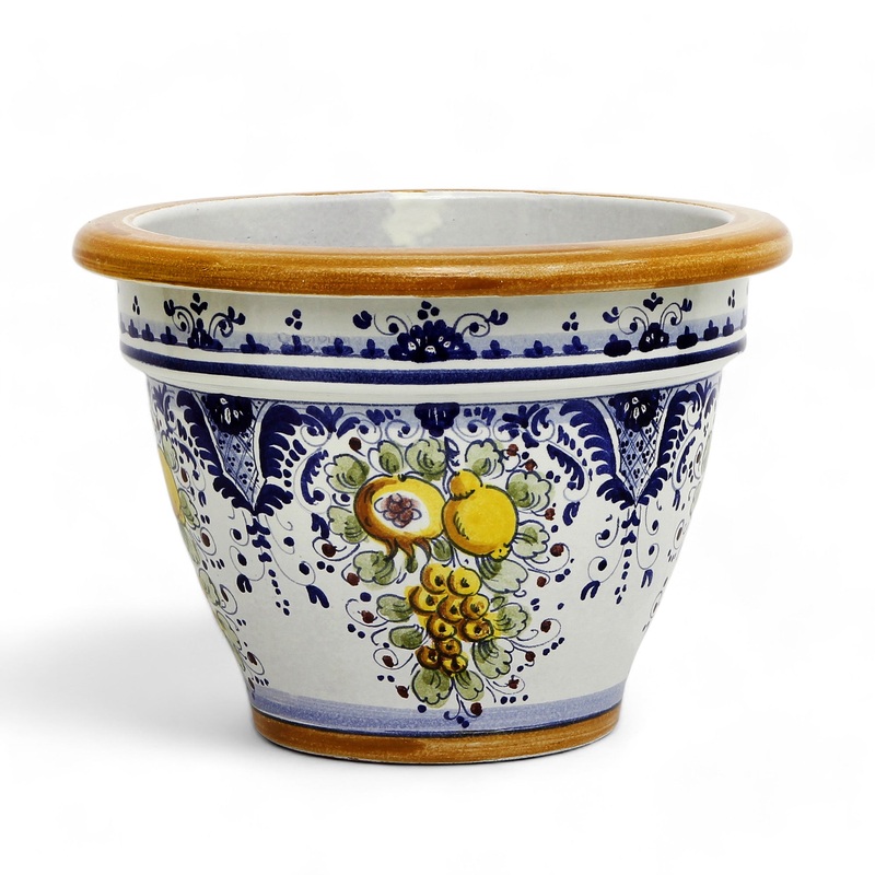 TOSCANA PLANTER: Round Tuscan planter/vase ‘Campana’ – Strong Terracotta indoor/outdoor freeze resistant – FRUTTINA Design