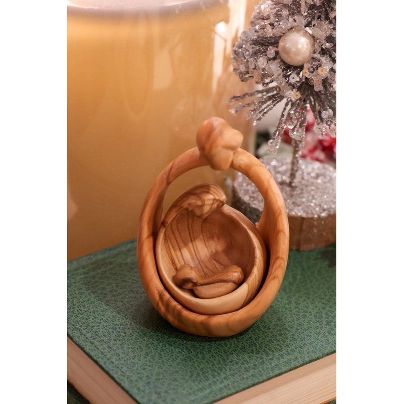 3.6″ Italian Olive Wood Nativity Set