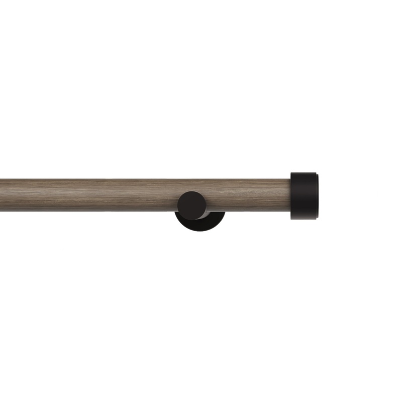 Edge Drapery Set- Sable & Black