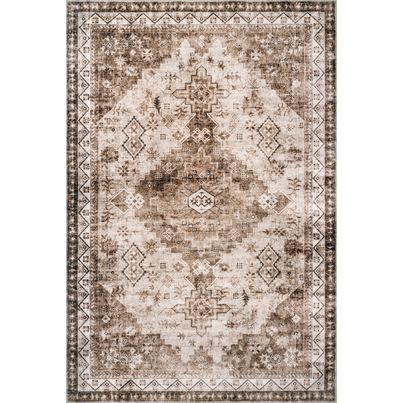 Jessamine Washable Geometric Rug | Beige