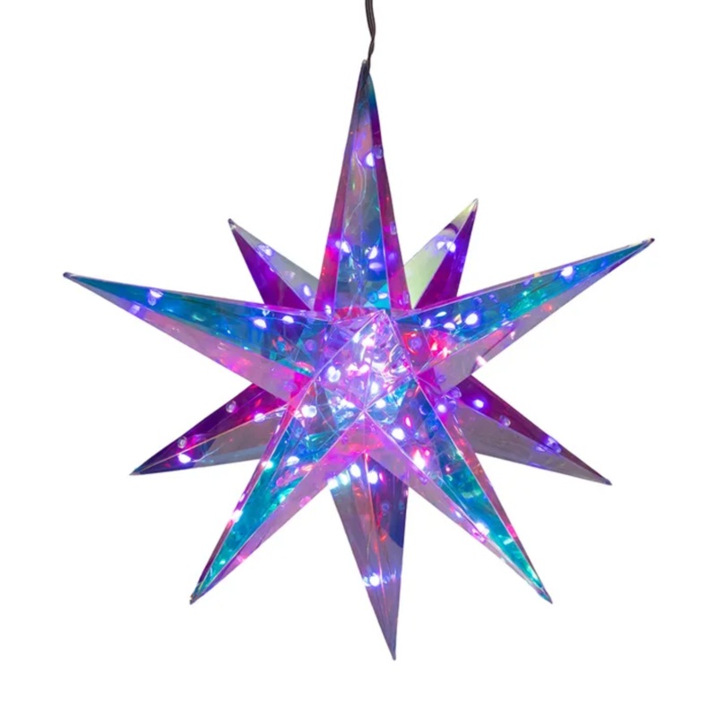 Kurt Adler Pre-Lit Smart Holographic Starburst, 13.25in