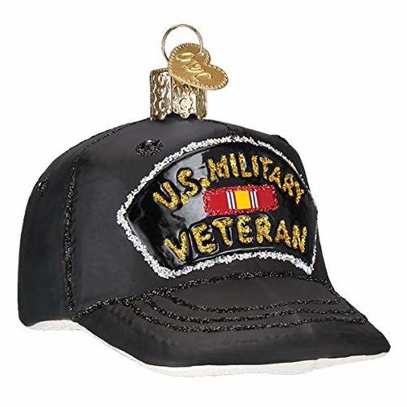 Old World Christmas 32375 Glass Blown Veterans Cap Ornament
