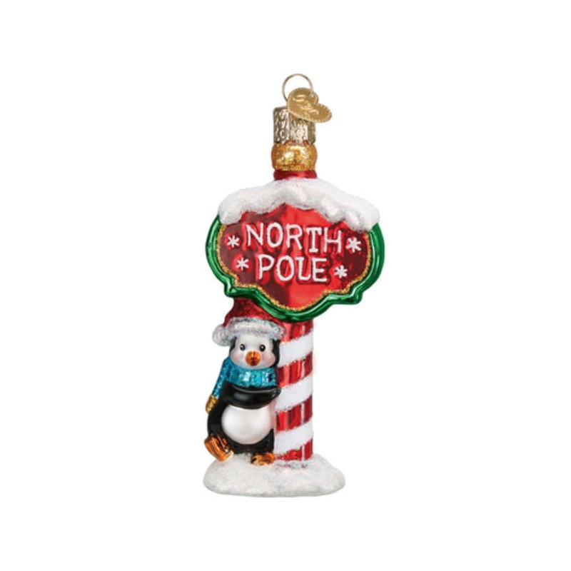 Old World Christmas Blown Glass Christmas Ornament, North Pole
