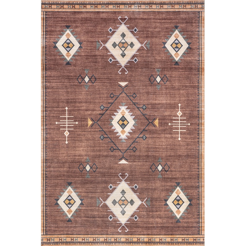 Poppy Persian Washable Rug | Brick