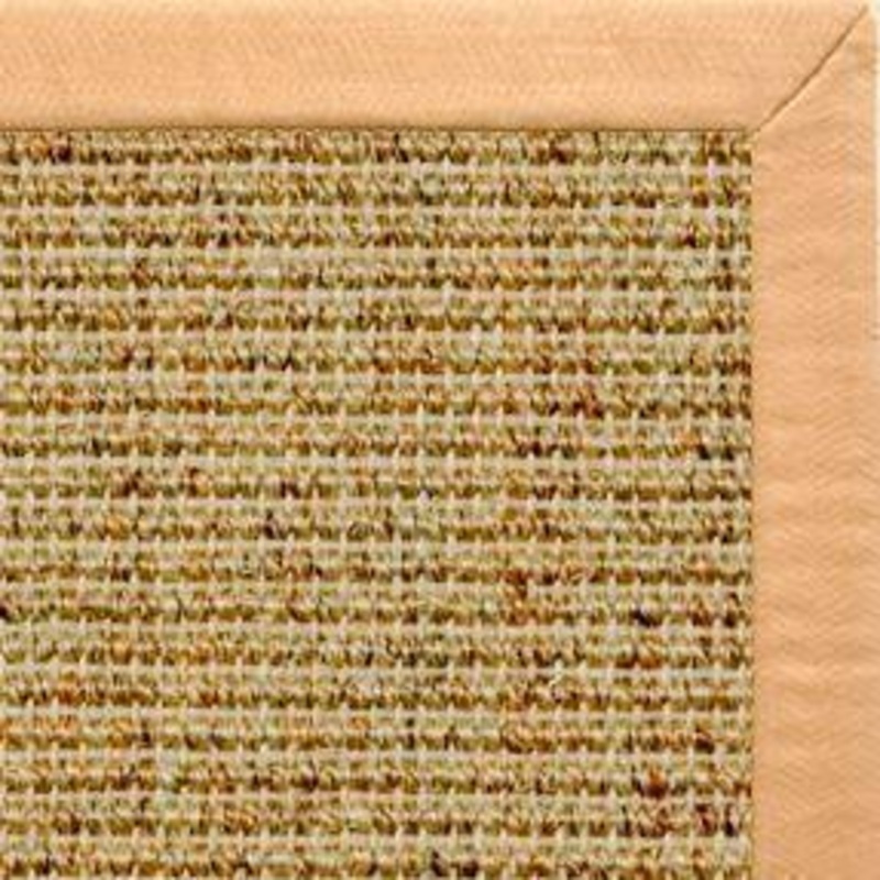 Spice Sisal Rug with Honey Linen Border