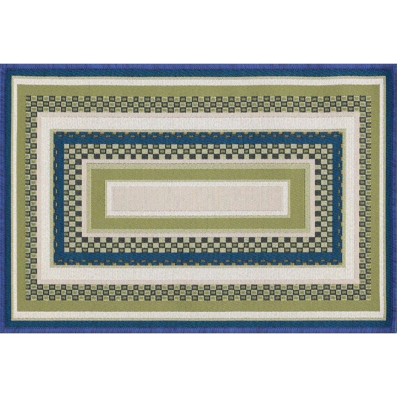 Tayse Border Area Rug STN12-Almus Contemporary Flat Weave Indoor Polypropylene
