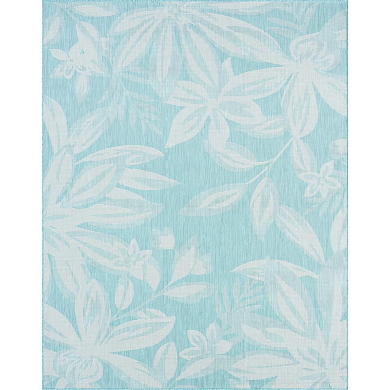 Tayse Floral Area Rug ECO17-Edda Transitional Flat Weave Indoor/Outdoor Polypropylene