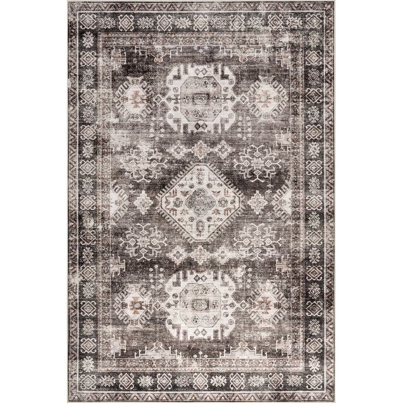 Antoinette Spill Proof Washable Rug | Charcoal