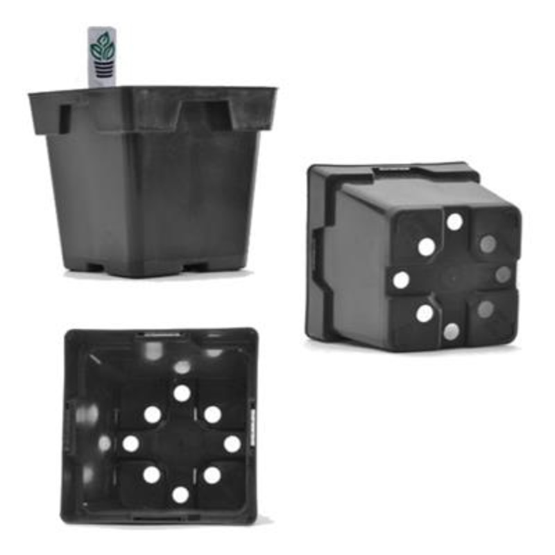 Belden 5.25 in. x 5.25 in. Black Jumbo Square Pot