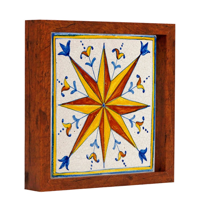 ANTICA DERUTA: Hand Painted Ceramic Deruta Wall Hung Tile 8″ (PT/14)