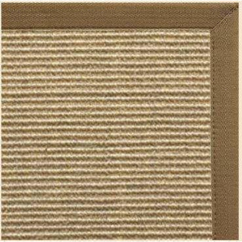Bone Sisal Rug with Canvas Pecan Border