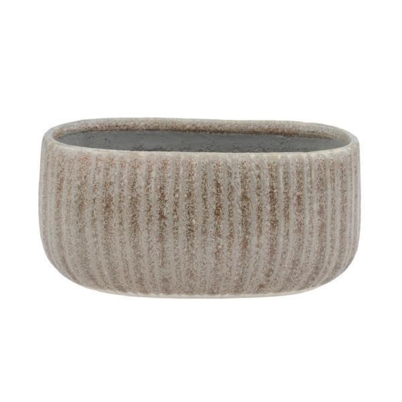Rivers Ribbed Stoneware Planter