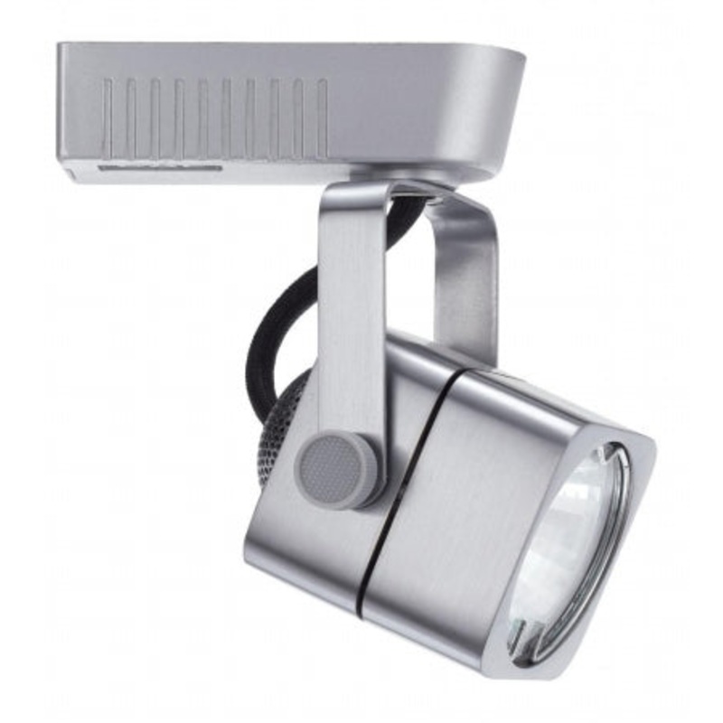 Brushed Steel 1 Light Square Track Head