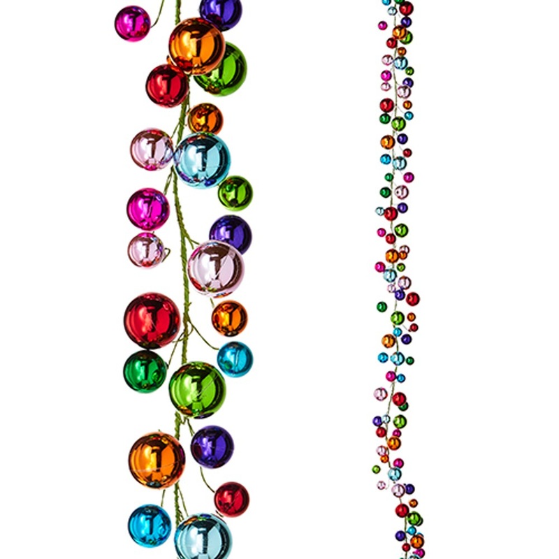 6′ Multi-Colored Ball Garland
