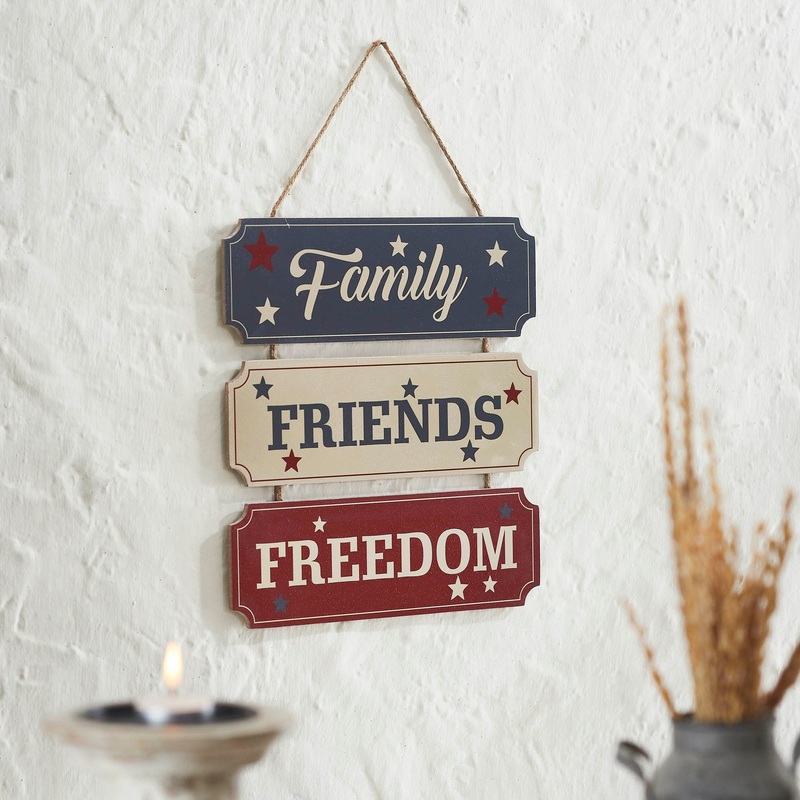 Family Friends Freedom MDF Wall Hanging 12×12