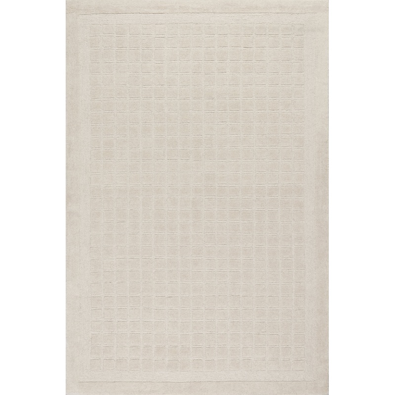 Fritz Checked Wool Rug | Beige