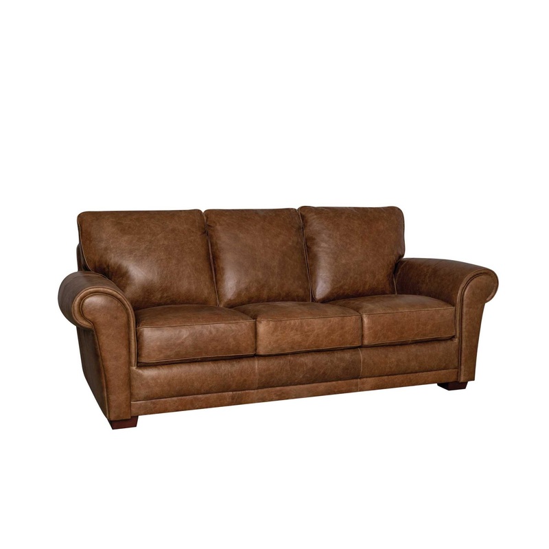 Pembroke Sofa, Leather 88″