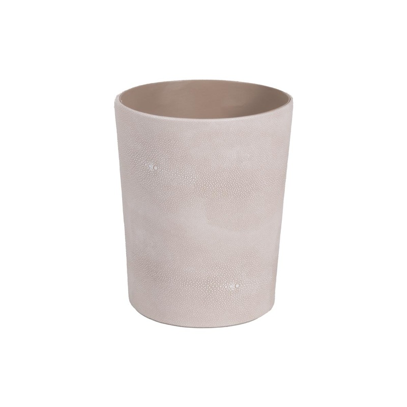 SHAGREEN WASTEBASKET | Taupe