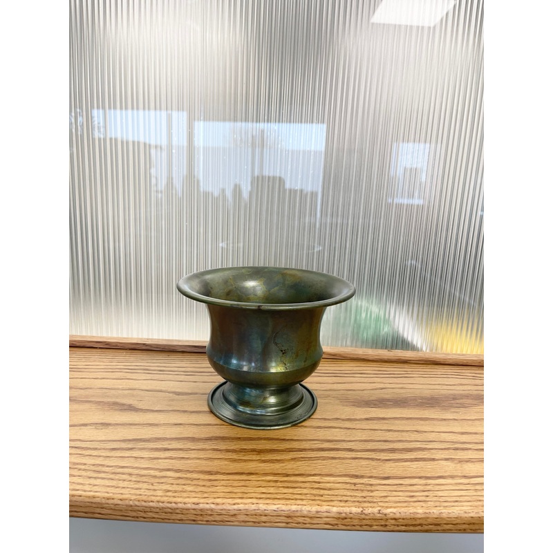 Small Patina Tin Compote Pot