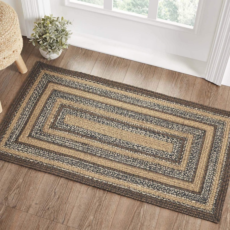 Espresso Jute Rug Rect w/ Pad 27×48