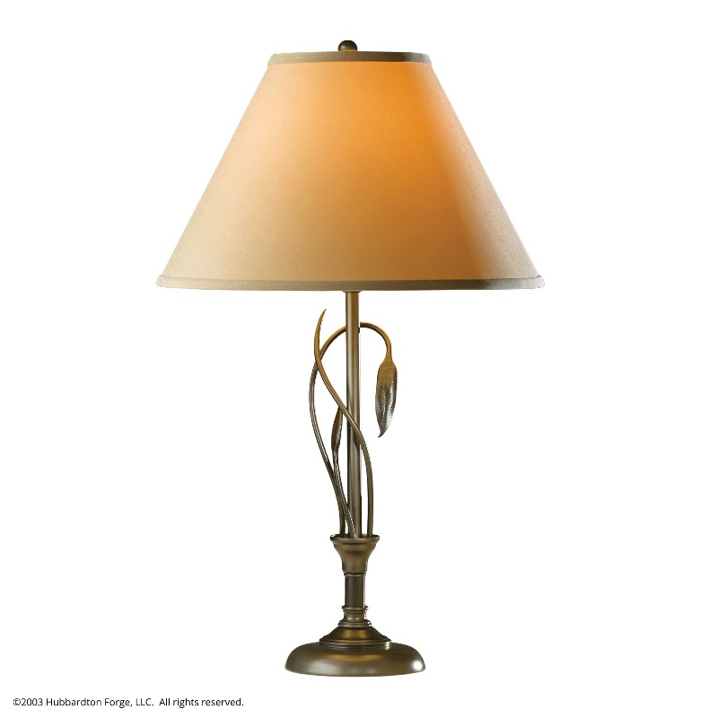 Hubbardton Forge 266760 Forged Leaves and Vase 1-lt 26″ Tall Table Lamp