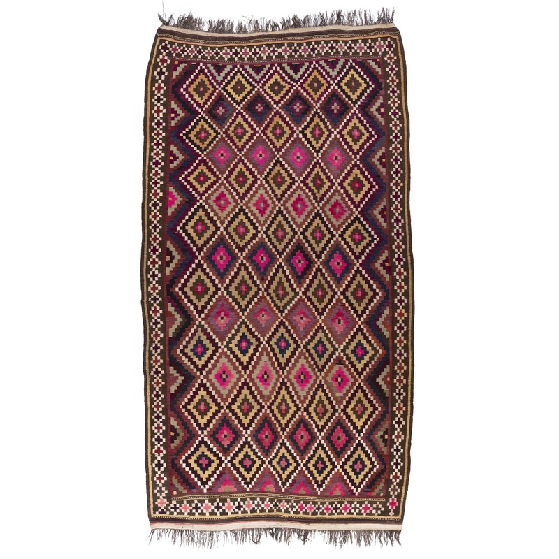 SEMI ANTIQUE AFGHAN KILIM 5′ 6″ x 15′ 10″